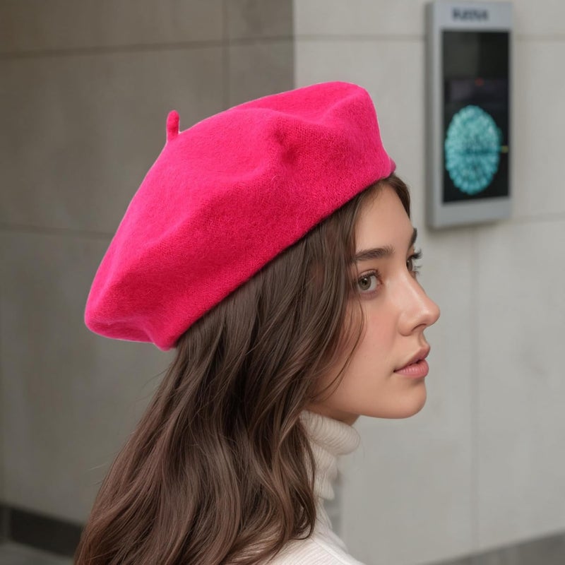 AURORAAEGIS French Beret Hats for Women - Classic Wool Beret Hats Soft Knit Winter Cloche for Daily Outfits - Image 5